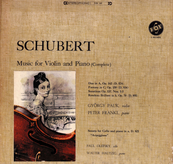 Schubert Music for Violin and Piano (complete)