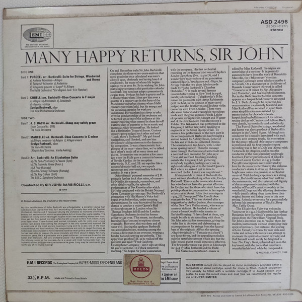 Many Happy Returns, Sir John