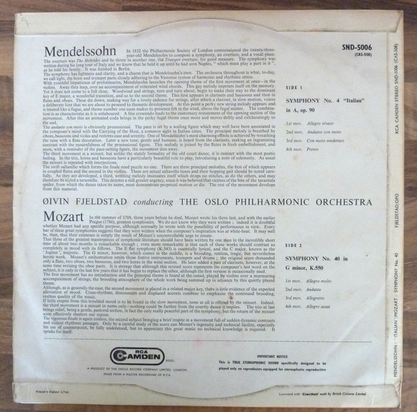 "Italian"  Symphony / Symphony No. 40