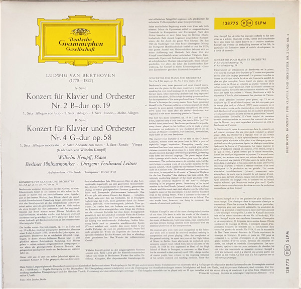 Klavierkonzerte Nr. 2 B-Dur Op. 19, Nr. 4 G-Dur Op. 58