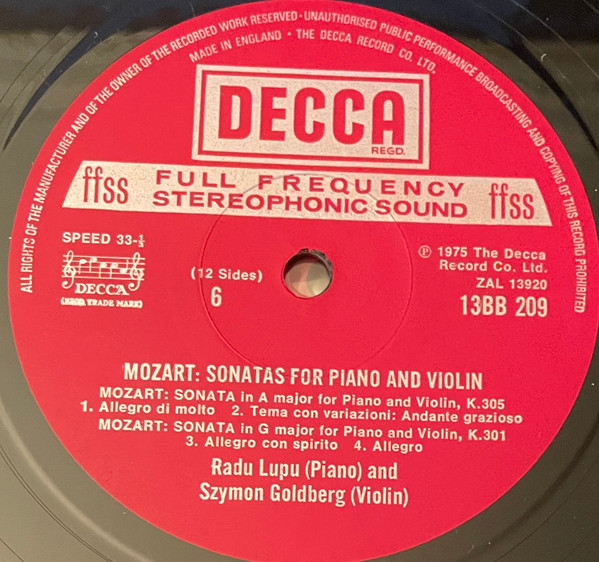 Sonatas For Piano And Violin
