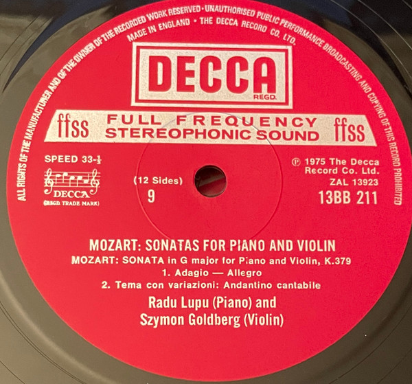 Sonatas For Piano And Violin