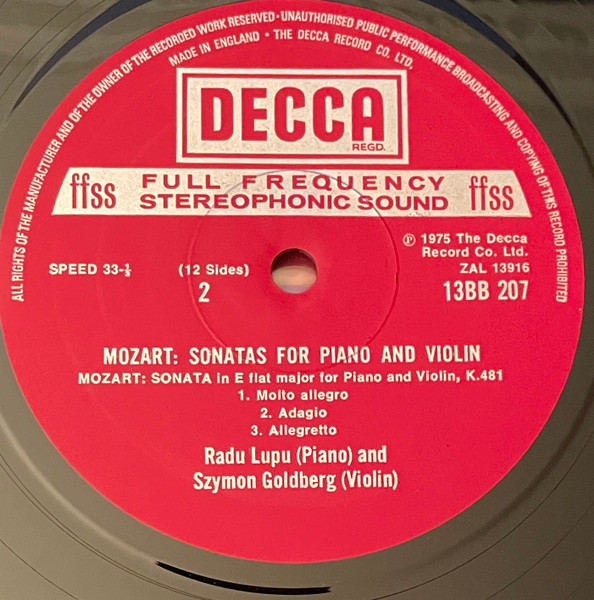Sonatas For Piano And Violin