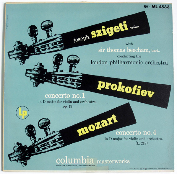 Prokofiev: Concerto No. 1 In D Major For Violin And Orchestra, Op. 19 / Mozart: Concerto No. 4 In D Major For Violin And Orchestra (K. 218)