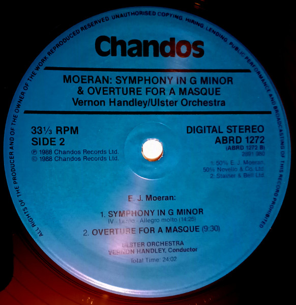 Symphony In G Minor / Overture For A Masque