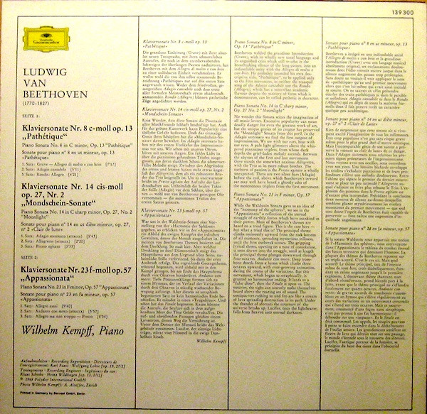 Sonaten - Path&eacute;tique &middot; Mondschein - Moonlight &middot; Appassionata