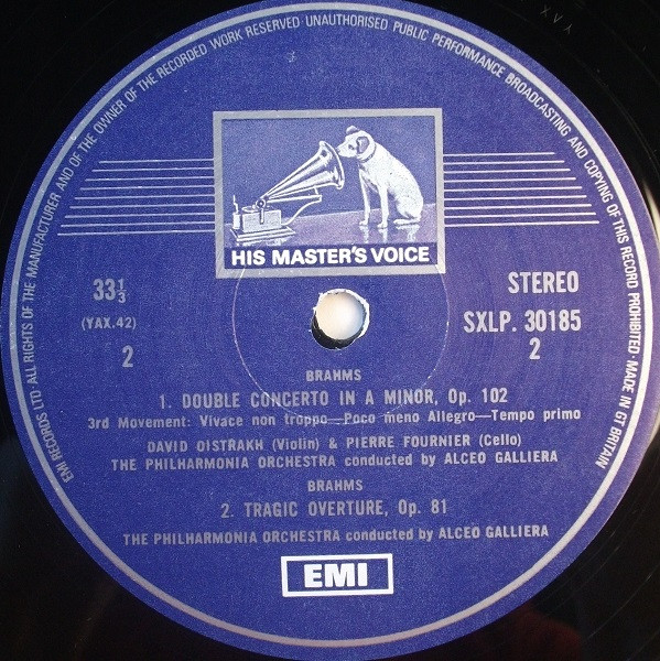 Double Concerto In A Minor, Op. 102 / Tragic Overture, Op. 81