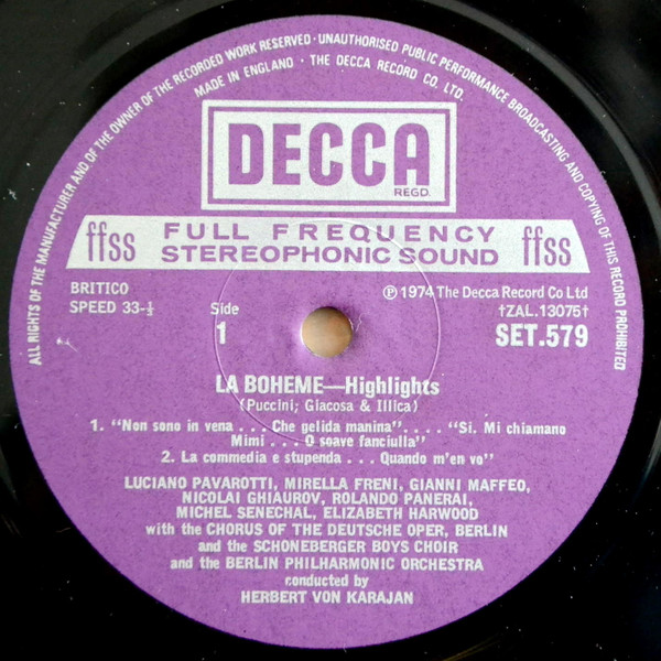 La Boh&egrave;me - Highlights