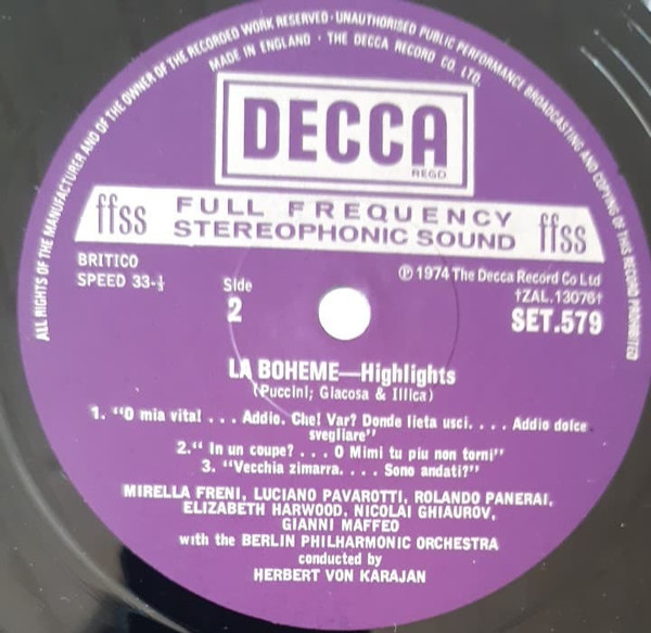 La Boh&egrave;me - Highlights