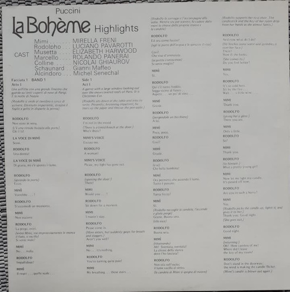 La Boh&egrave;me - Highlights