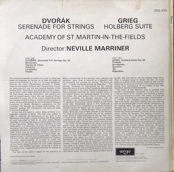 Serenade For Strings / Holberg Suite