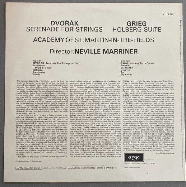 Serenade For Strings / Holberg Suite