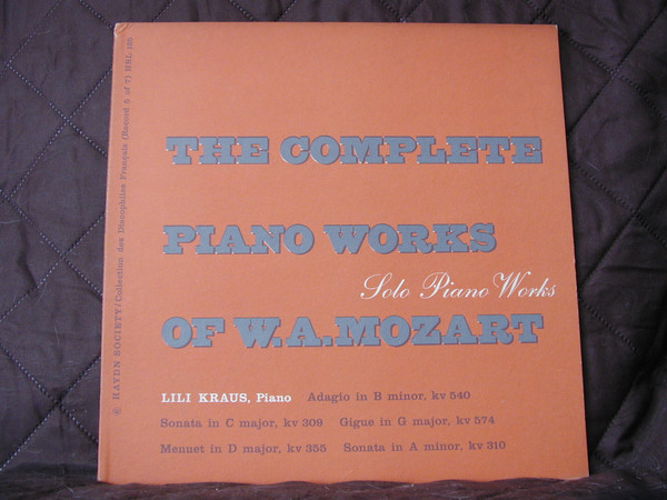 The Complete Piano Works Of W. A. Mozart: Solo Piano Works (Record 5 of 7)