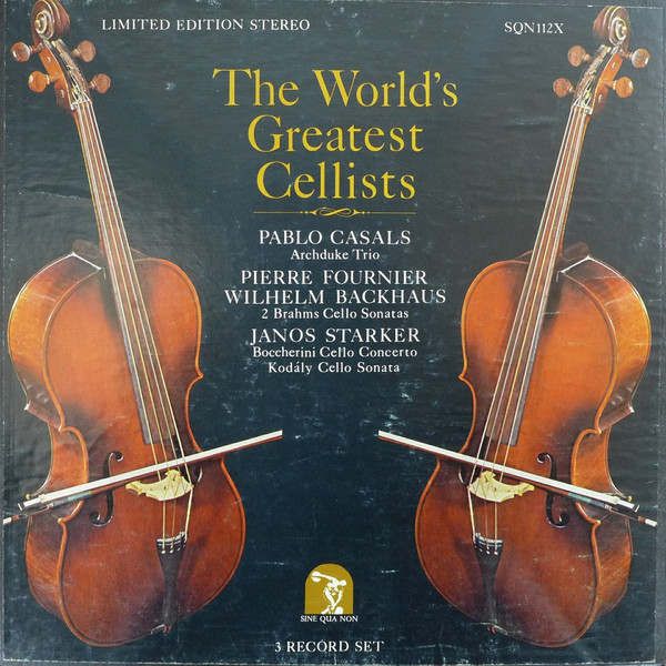 The World's Greatest Cellists:  Beethoven Archduke Trio / 2 Brahms Cello Sonatas / Boccherini Cello Sonata, Kod&aacute;ly Cello Sonata