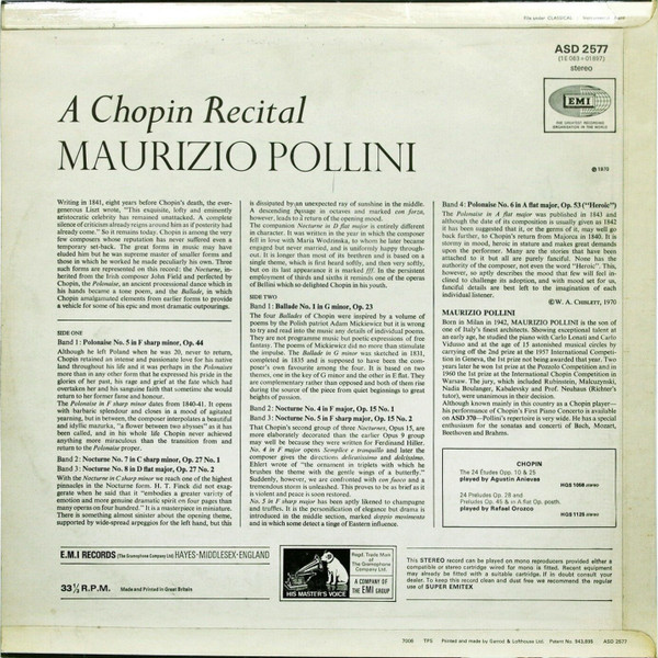 A Chopin Recital: Two Polonaises Opp. 44 & 53 ("Heroic"), Four Nocturnes Opp. 15 & 27, Ballade In G Minor Op. 23