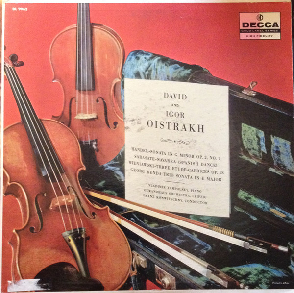 Handel - Sonata In G Minor / Sarasate - Navarra / Wieniawski - Three Etude-Caprices / Georg Benda-Trio - Sonata In E Major)