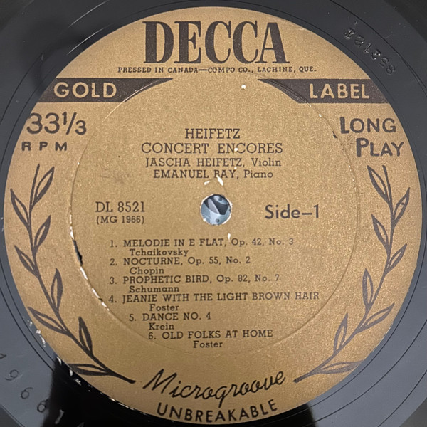 Heifetz Concert Encores