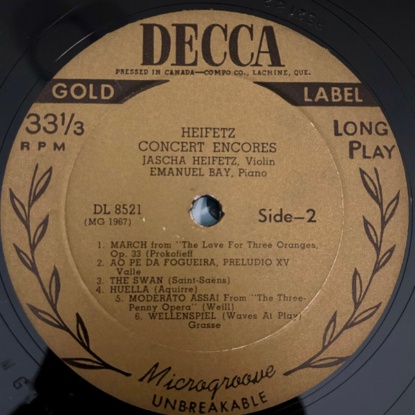 Heifetz Concert Encores