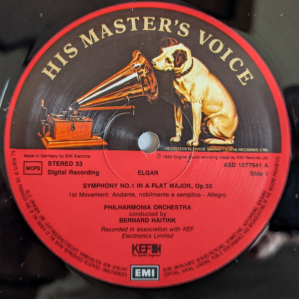 Elgar Symphony No. 1 In A Flat