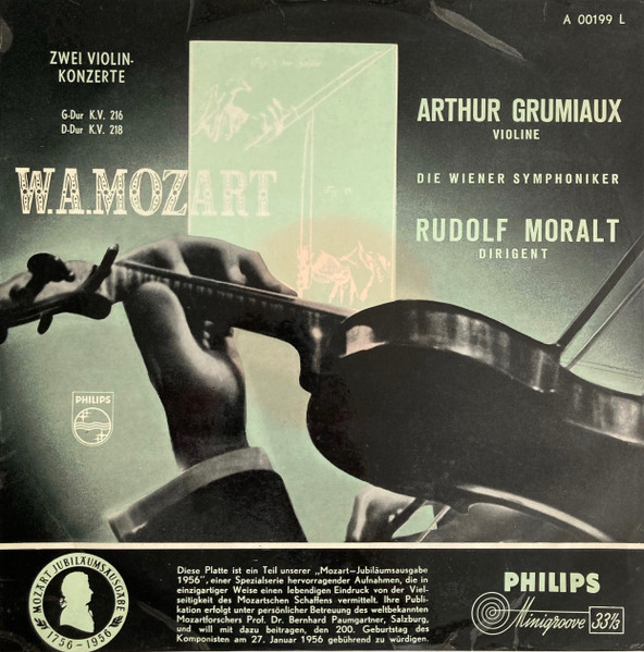 Two Concertos For Violin And Orchestra - G Major K.V. 216, D Major K.V. 218