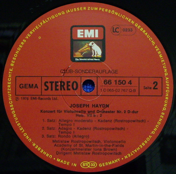 Cellokonzerte D-dur Und C-dur