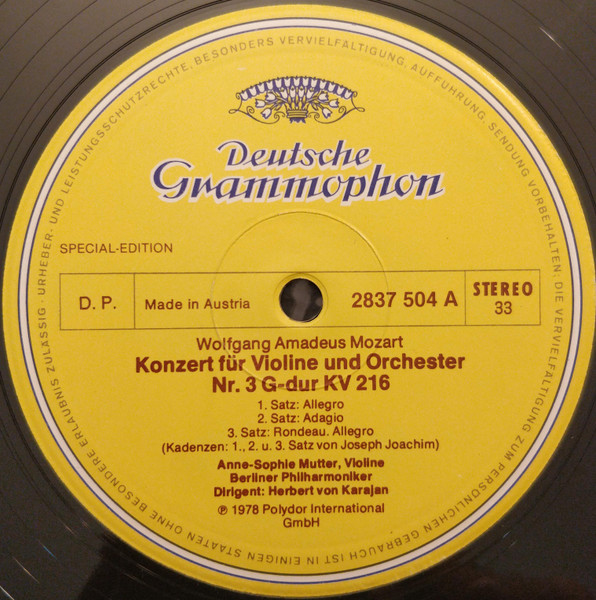 Violinkonzerte &middot; Violin Concertos No.3 G-dur KV 216 &middot; No.5 A-dur KV 219