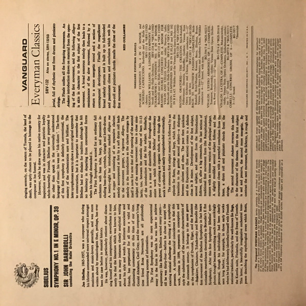 Symphony No. 1 In E Minor, Op. 39