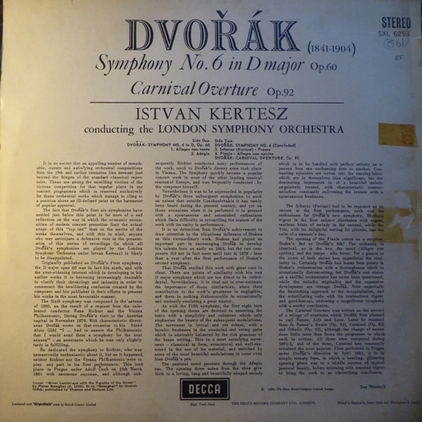 Symphony No. 6 In D Major &bull; Carnival Overture