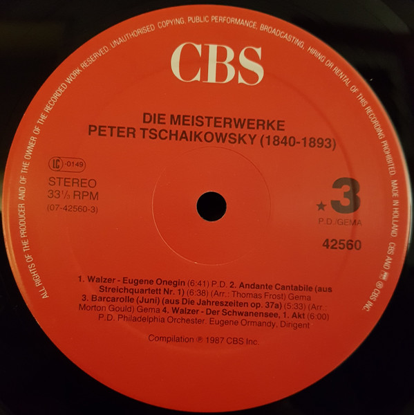 Die Meisterwerke Peter Tschaikowsky