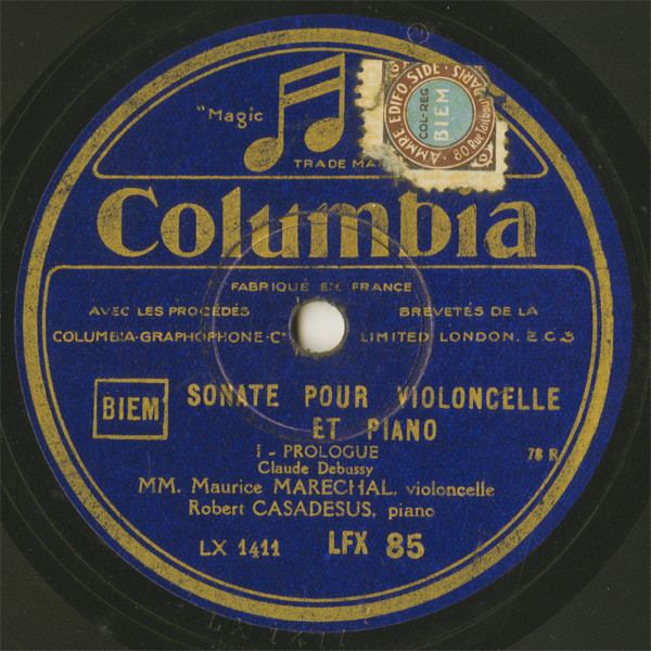 Sonate Pour Violoncelle Et Piano / Danse Des Petits N&egrave;gres