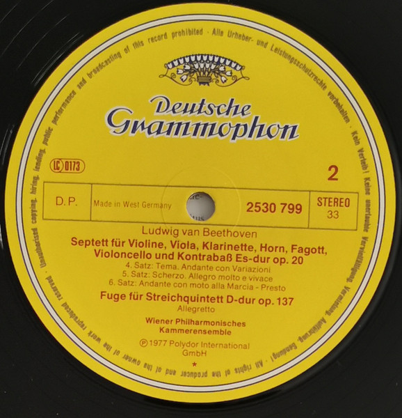 Septett Op.20. Fuge Op.137