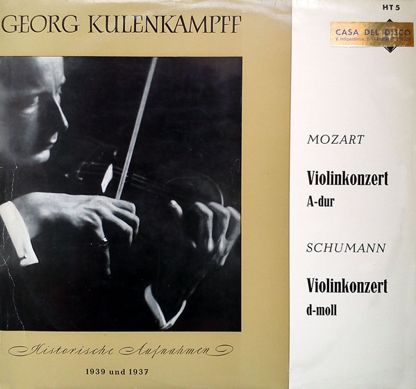 Historische Aufnahmen 1939 Und 1937 - Violinkonzert A-dur / Violinkonzert D-moll