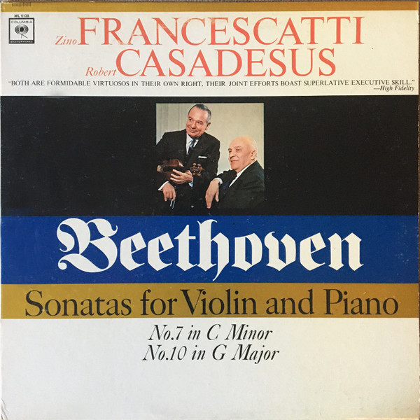 Sonatas for Violin and Piano No. 7 In C Minor, No. 10 In G Major