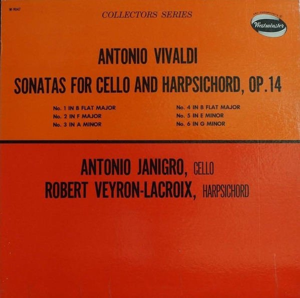 Sonatas For Cello And Harpsichord, Op. 14