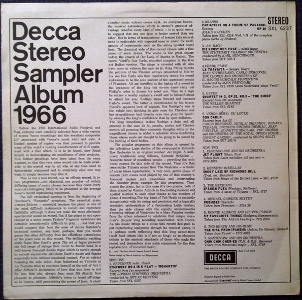 Decca Stereo Sampler Album 1966