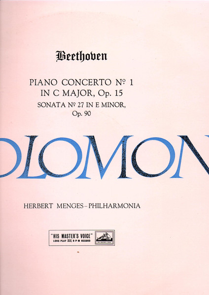 Concerto No. 1 In C Major, Op.15 / Sonata No. 27 In E Minor, Op.90
