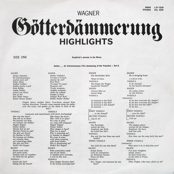 G&ouml;tterd&auml;mmerung (Highlights)