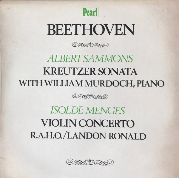 Kreutzer Sonata / Violin Concerto In D Major
