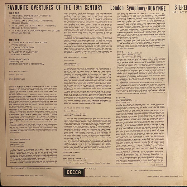 Favourite Overtures Of The 19th Century