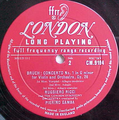 Pierino Gamba - Mendelssohn & Bruch Violin Concertos