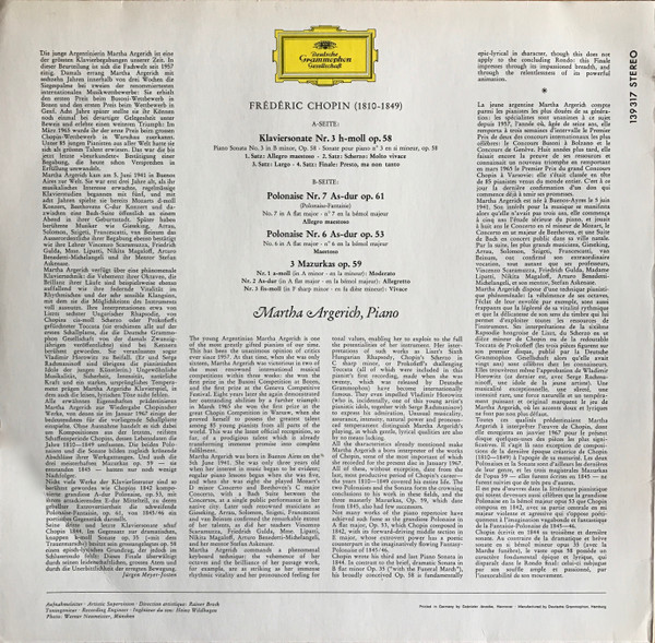 Fr&eacute;d&eacute;ric Chopin &middot; Martha Argerich