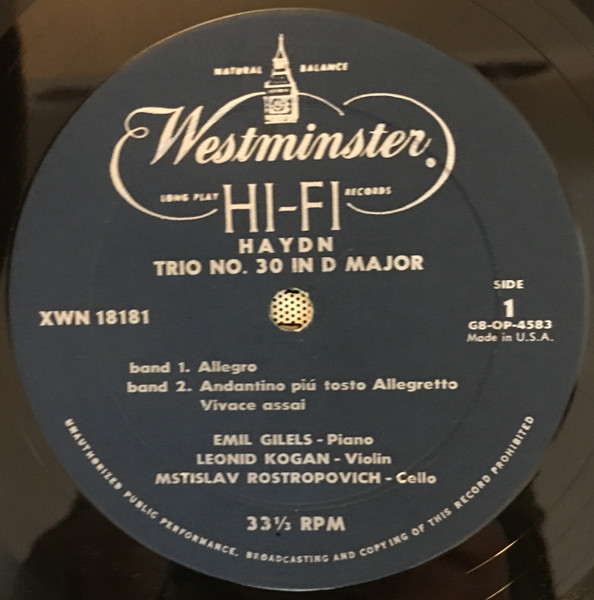 Trio No. 30 In D Major / Trio In E Flat Major, Op.40