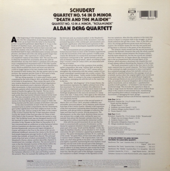 Quartet No. 14 In D Minor "Death And The Maiden" ∙ Quartet No. 13 In A Minor "Rosamunde"