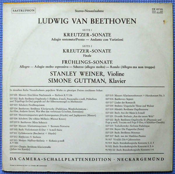 Fr&uuml;hlings-Sonate / Kreutzer-Sonate