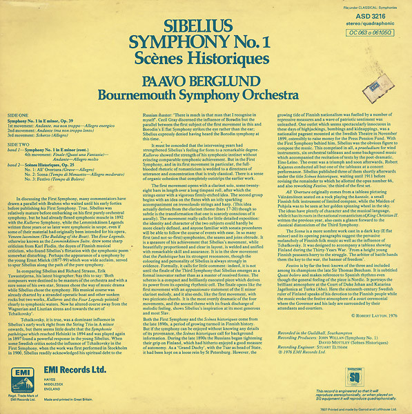 Symphony No. 1 / Sc&egrave;nes Historiques