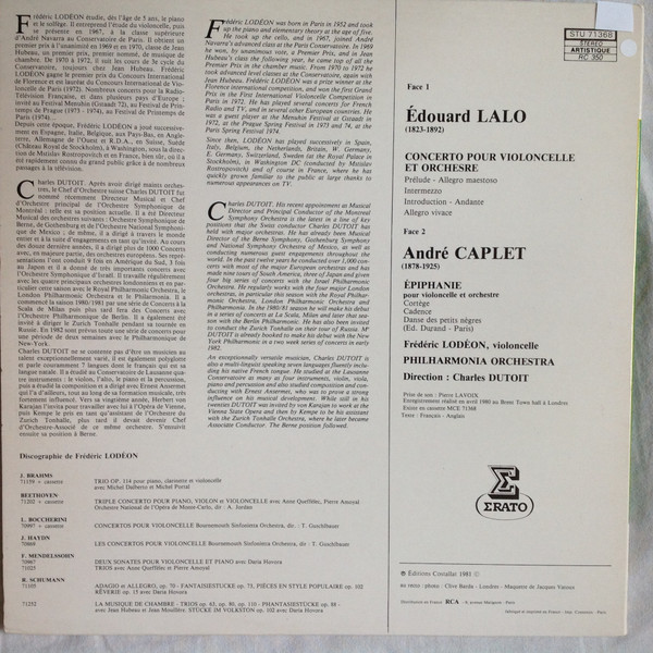 Concerto Pour Violoncelle / Epiphanie