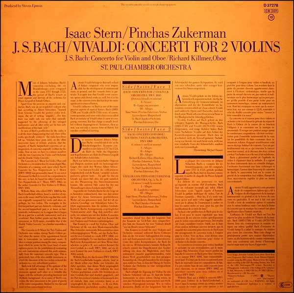 Concerti For 2 Violins
