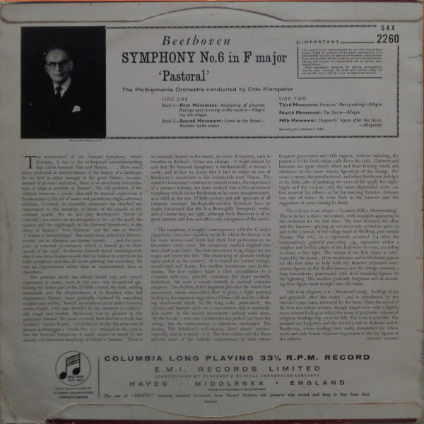 Symphony Number 6 In F Major, Op. 68 "Pastoral"
