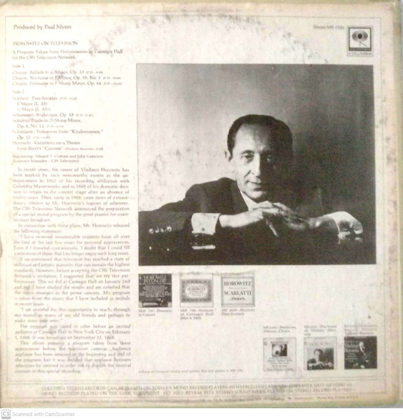 Horowitz On Television