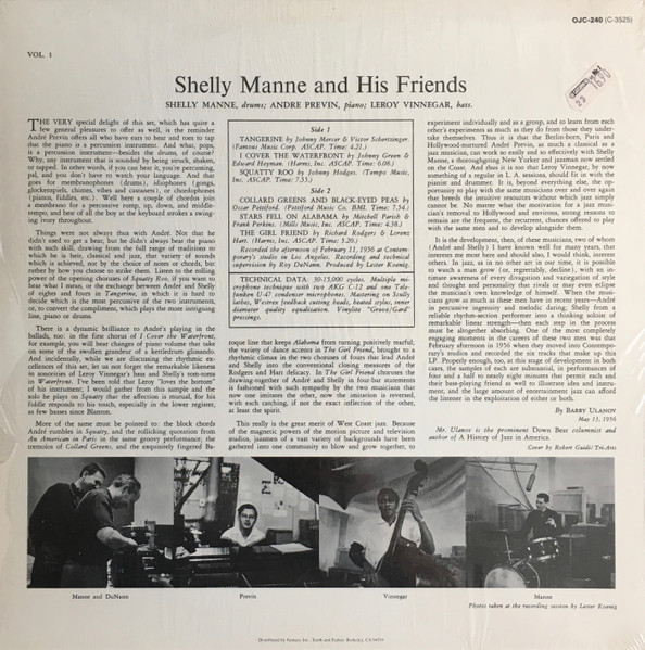 Shelly Manne & His Friends Vol. 1